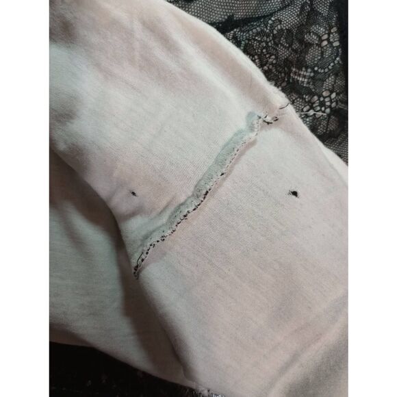 Loft Shirt Ladies Medium Ivory Black Lace Tank - Picture 8 of 8